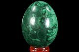 Stunning Polished Malachite Egg - Congo #89663-1